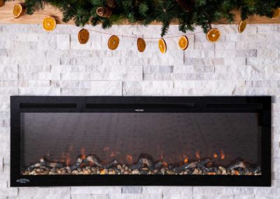 Stacked Stone Fireplace Remodel